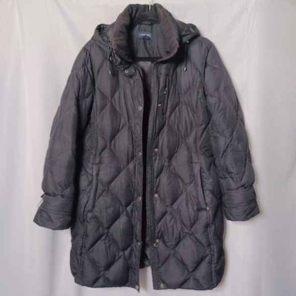 Lands' End Jackets & Blazers - LAND'S END Women's Black Down/Feather 3/4 Coat. MP (10-12)